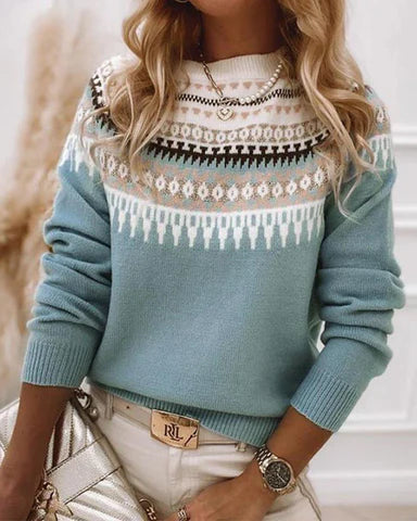 Lena™ - Pull en coton à motif jacquard