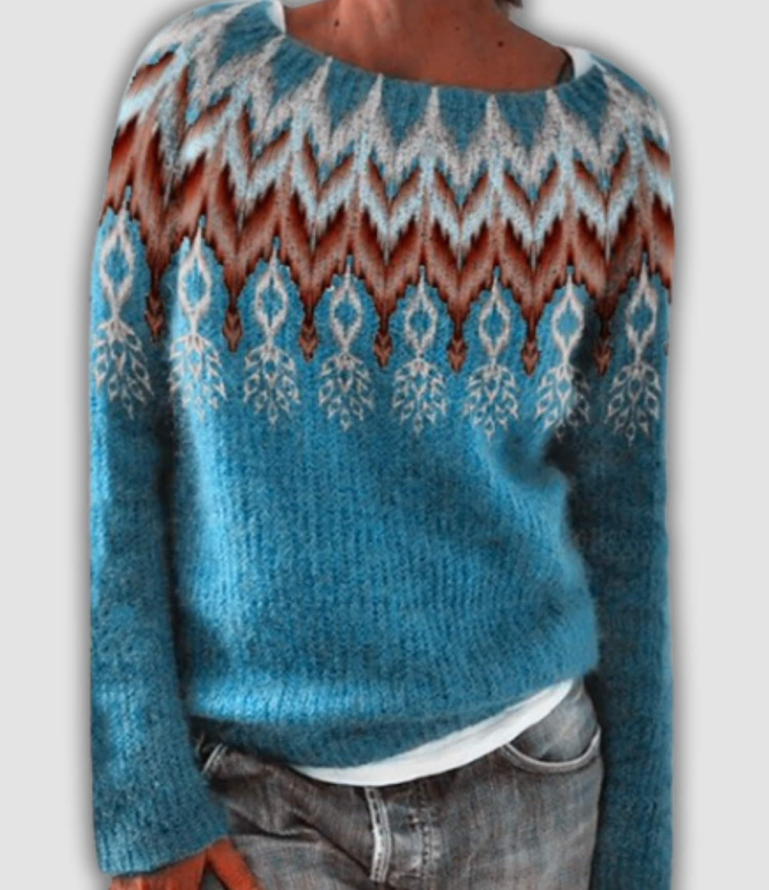 Catherine™ - Pull jacquard en laine douce