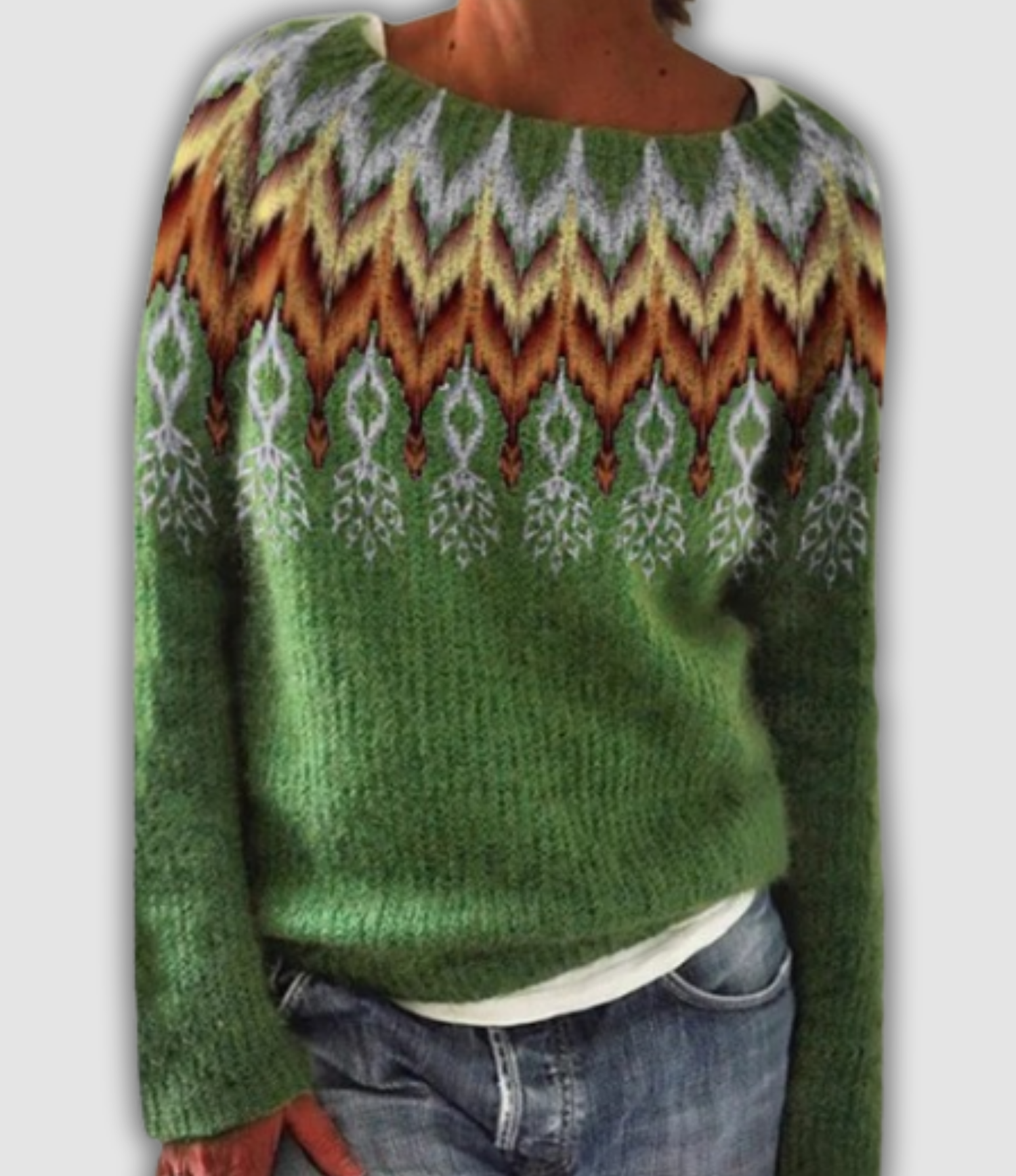 Catherine™ - Pull jacquard en laine douce
