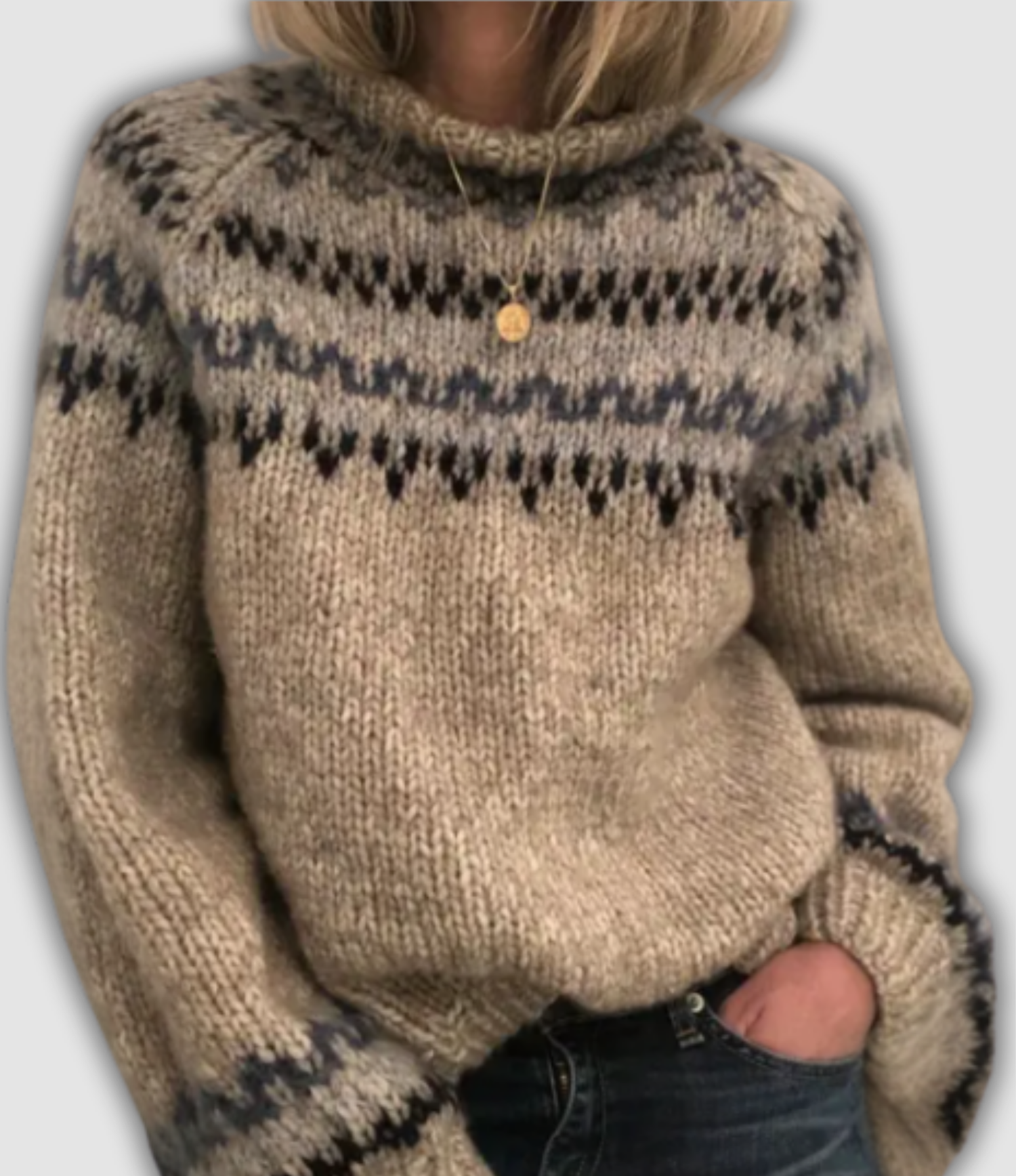 Chloé™ - Pull jacquard en laine douce