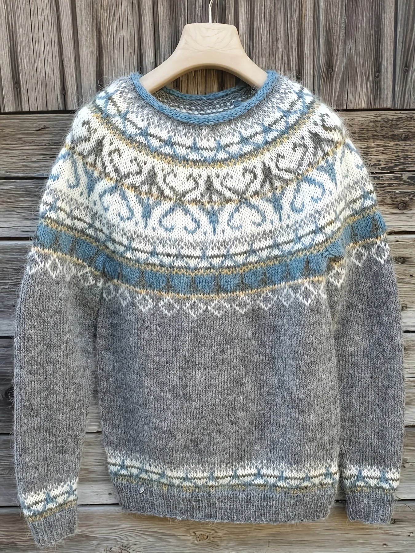 Louise™ - Pull jacquard en laine douce