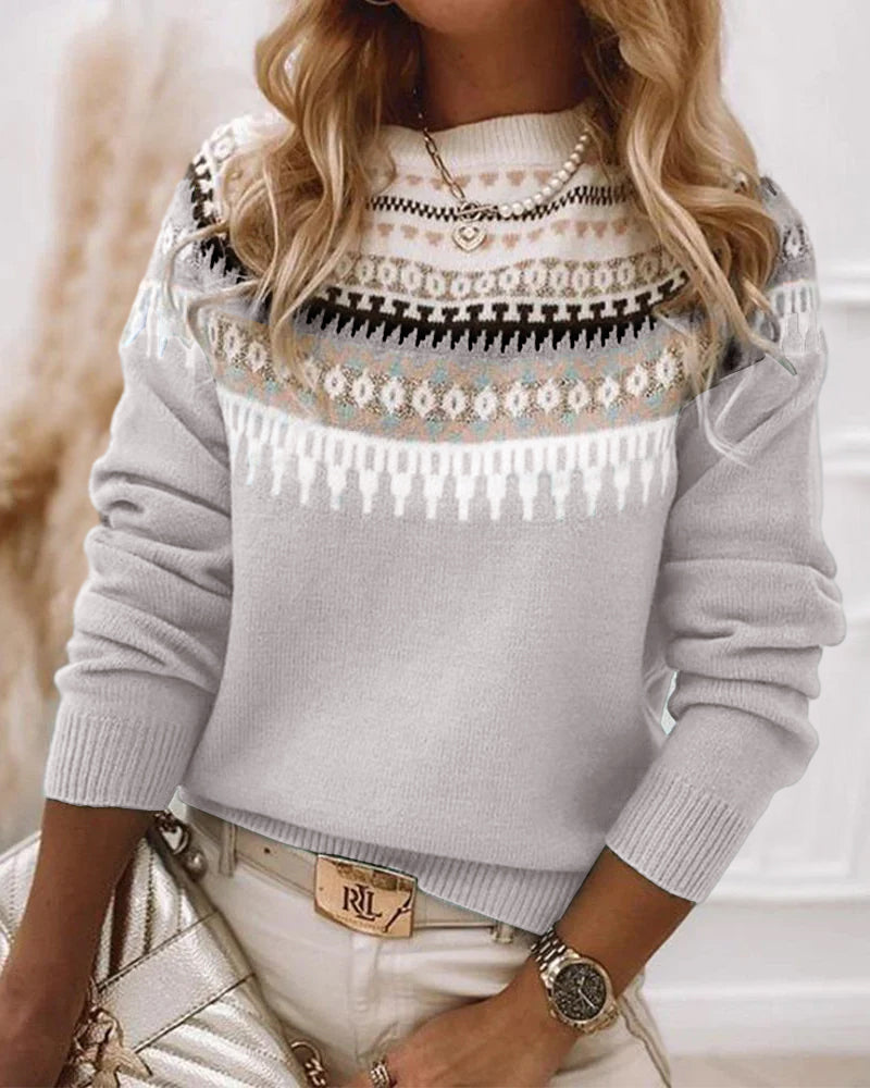 Véronique™ - Pull jacquard en laine douce