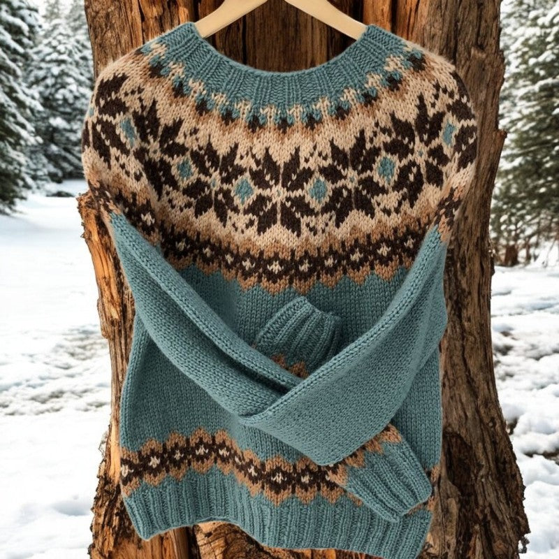 Lucie™ - Pull jacquard en laine douce