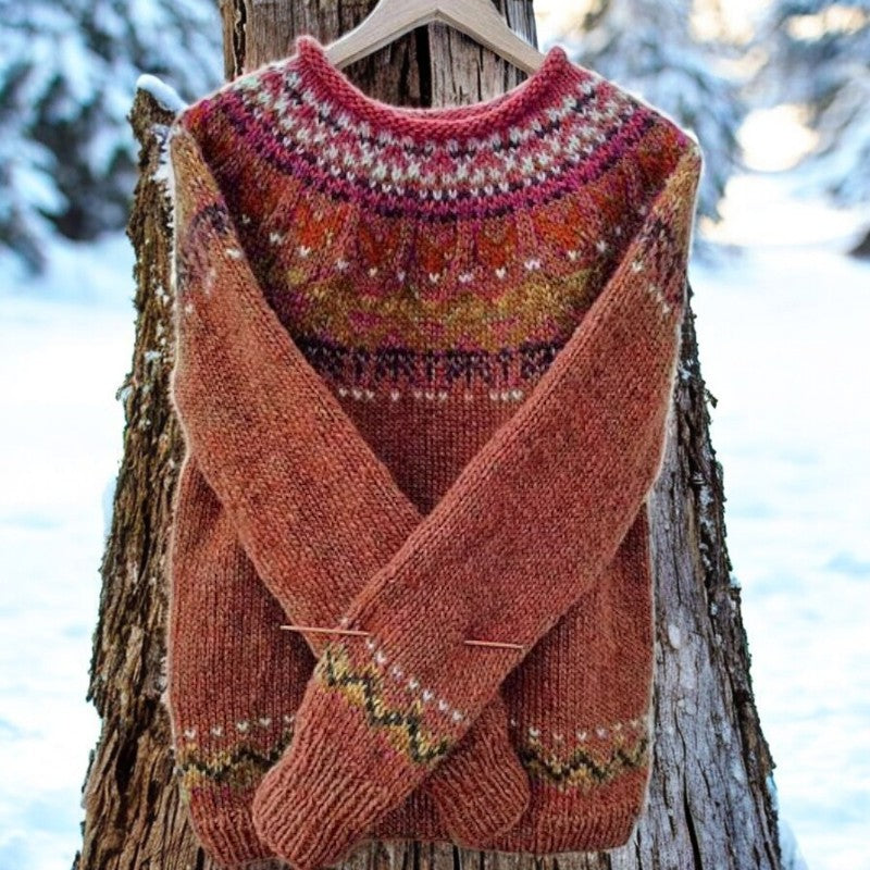 Amélie™ - Pull jacquard en laine douce
