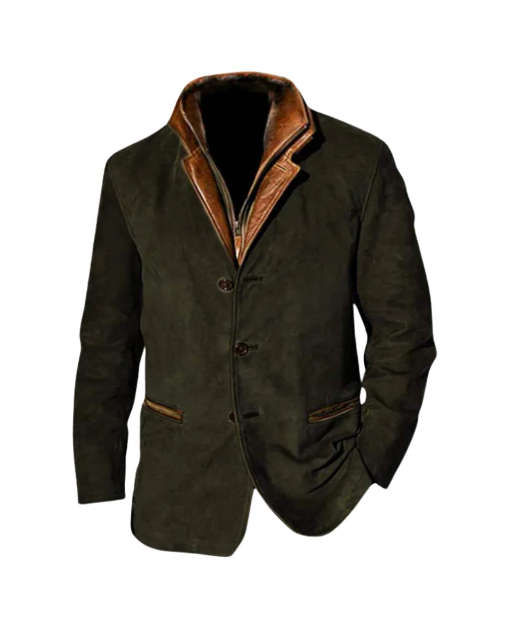 Rover™ – Veste en daim à col contrasté