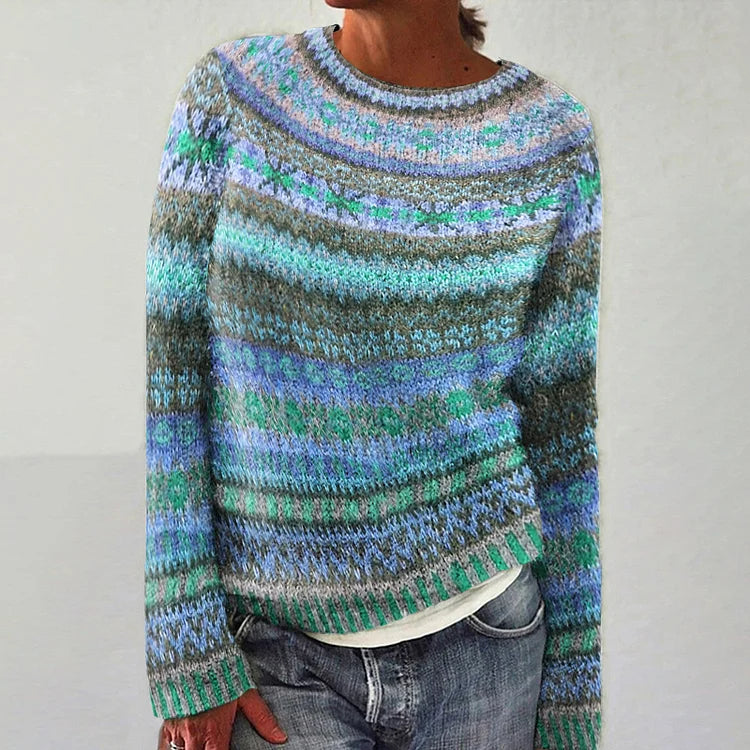 Andréa™ - Pull jacquard en laine douce