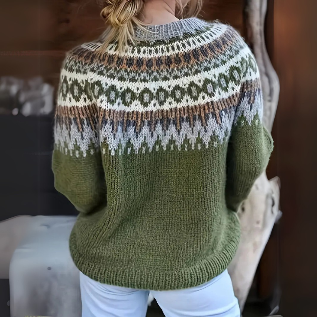 Sophie™ - Pull jacquard en laine douce