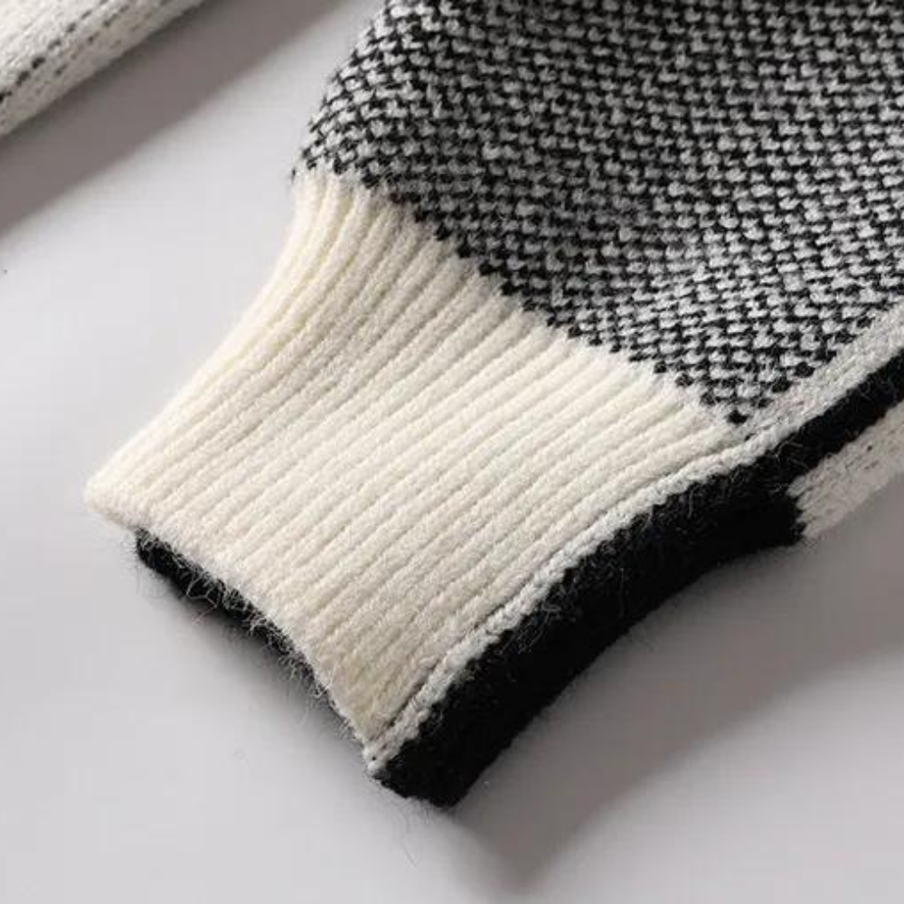 Gaspard™ - Pull ample à motif patchwork