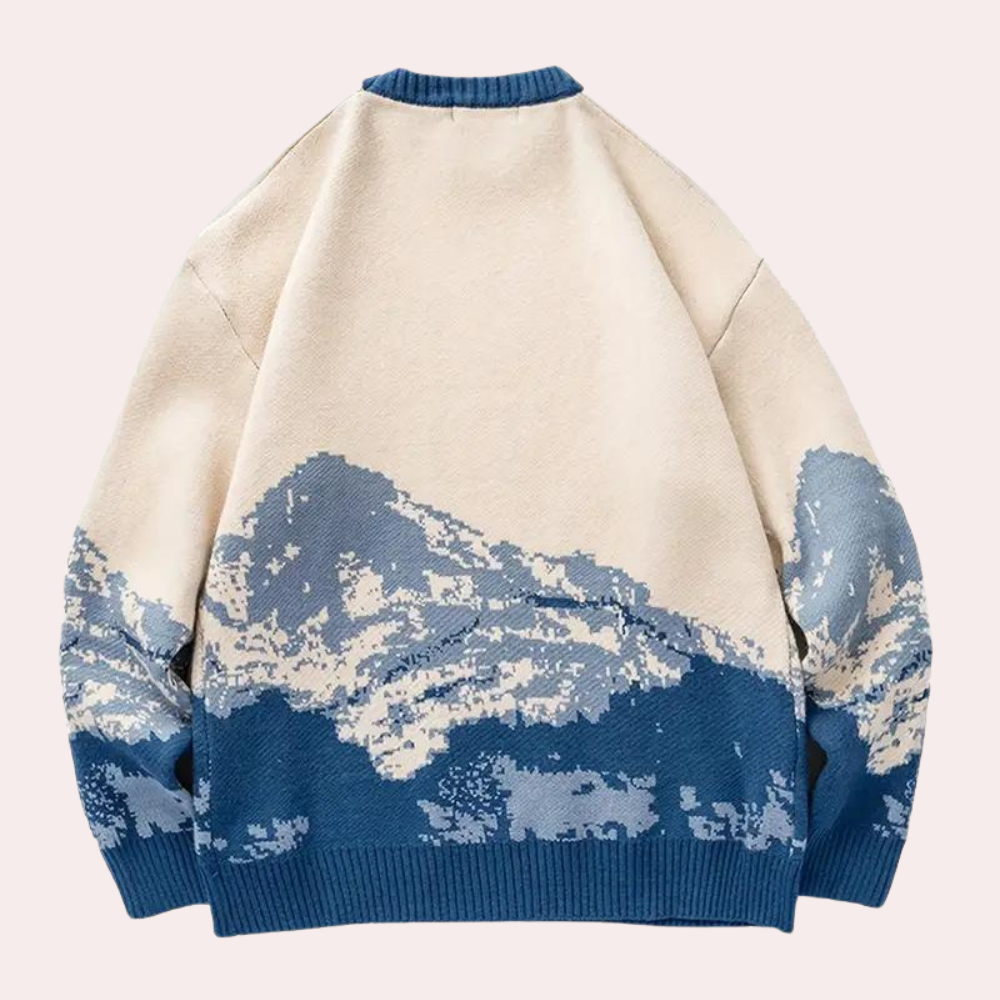 Alpino™ – Pull panoramique à motif montagne