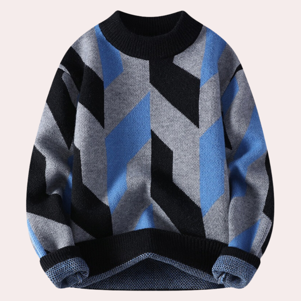 Leroux™ - Pull ample à motif patchwork