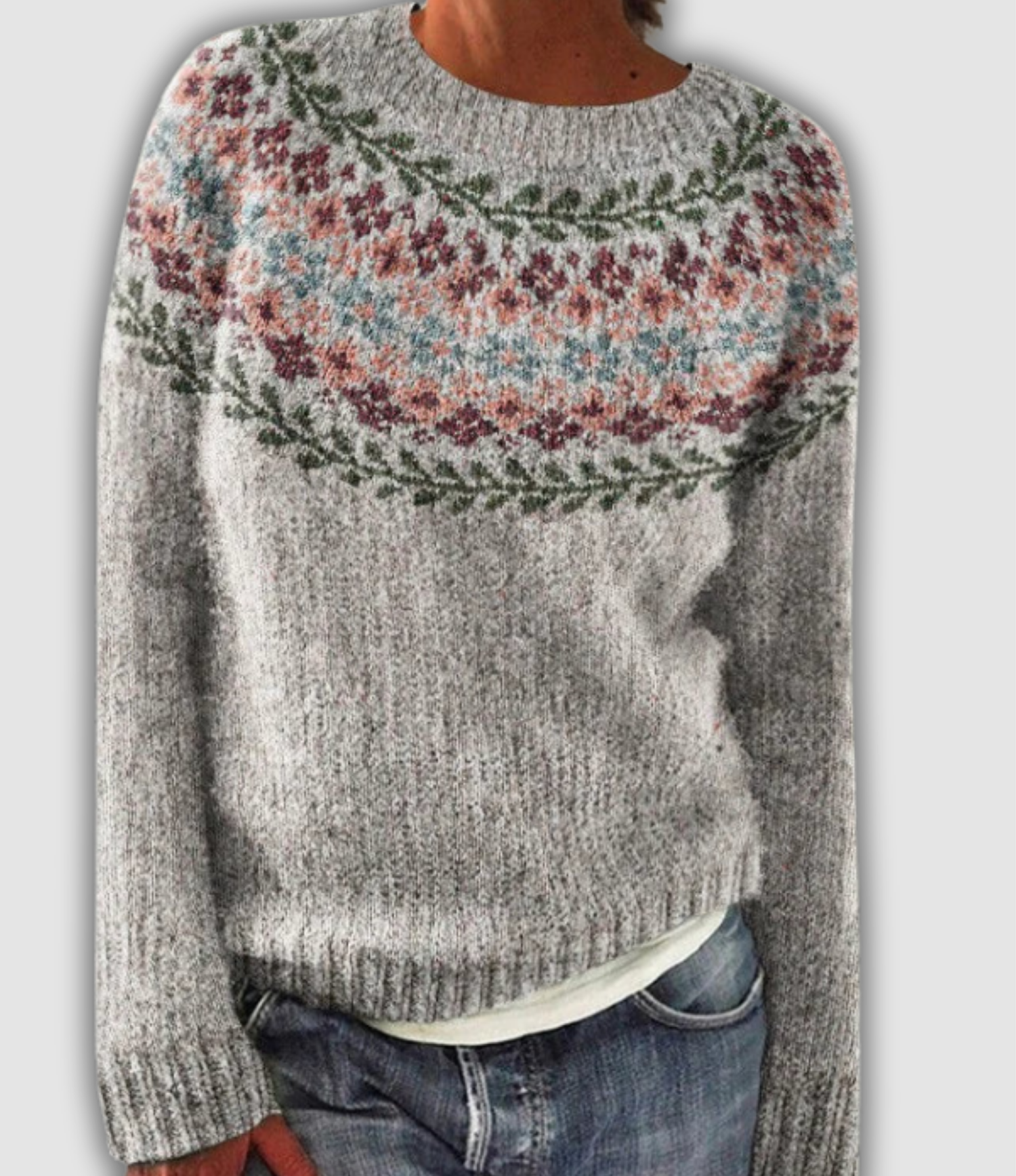 Lola™ - Pull jacquard en laine douce