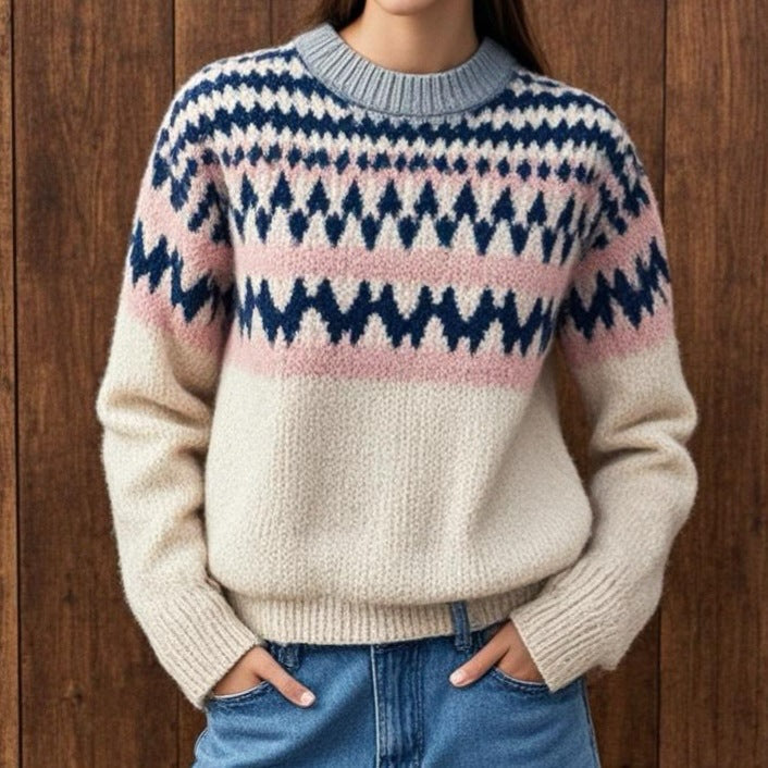 Célestine™ - Pull jacquard en laine douce