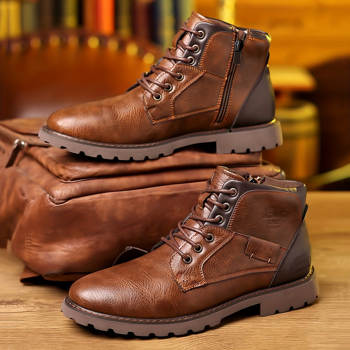 Siena™ - Bottines en cuir véritable homme