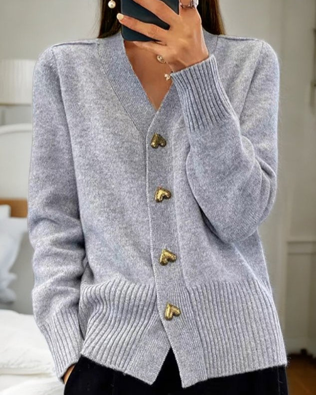 Lova™ - Cardigan avec boutons en forme de cœur