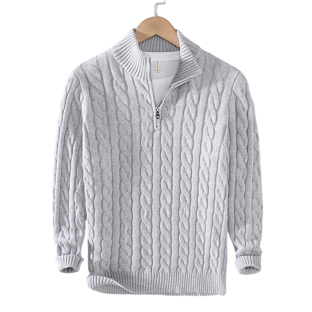 Alexandro™ – Pull zip élégant torsadé