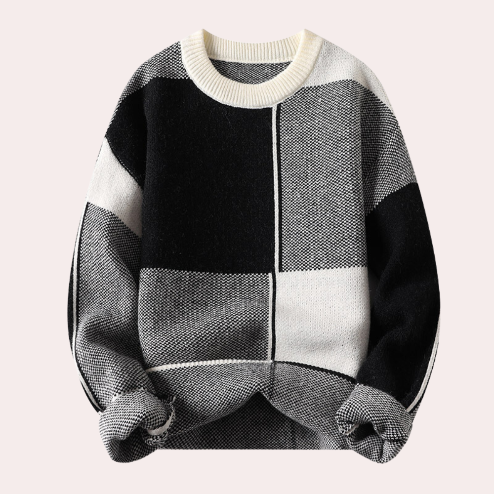 Gaspard™ - Pull ample à motif patchwork
