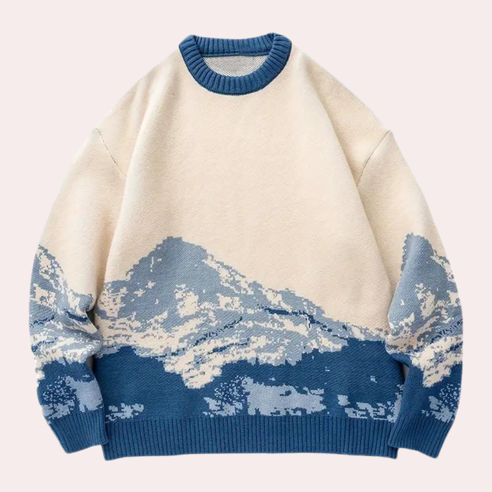 Alpino™ – Pull panoramique à motif montagne