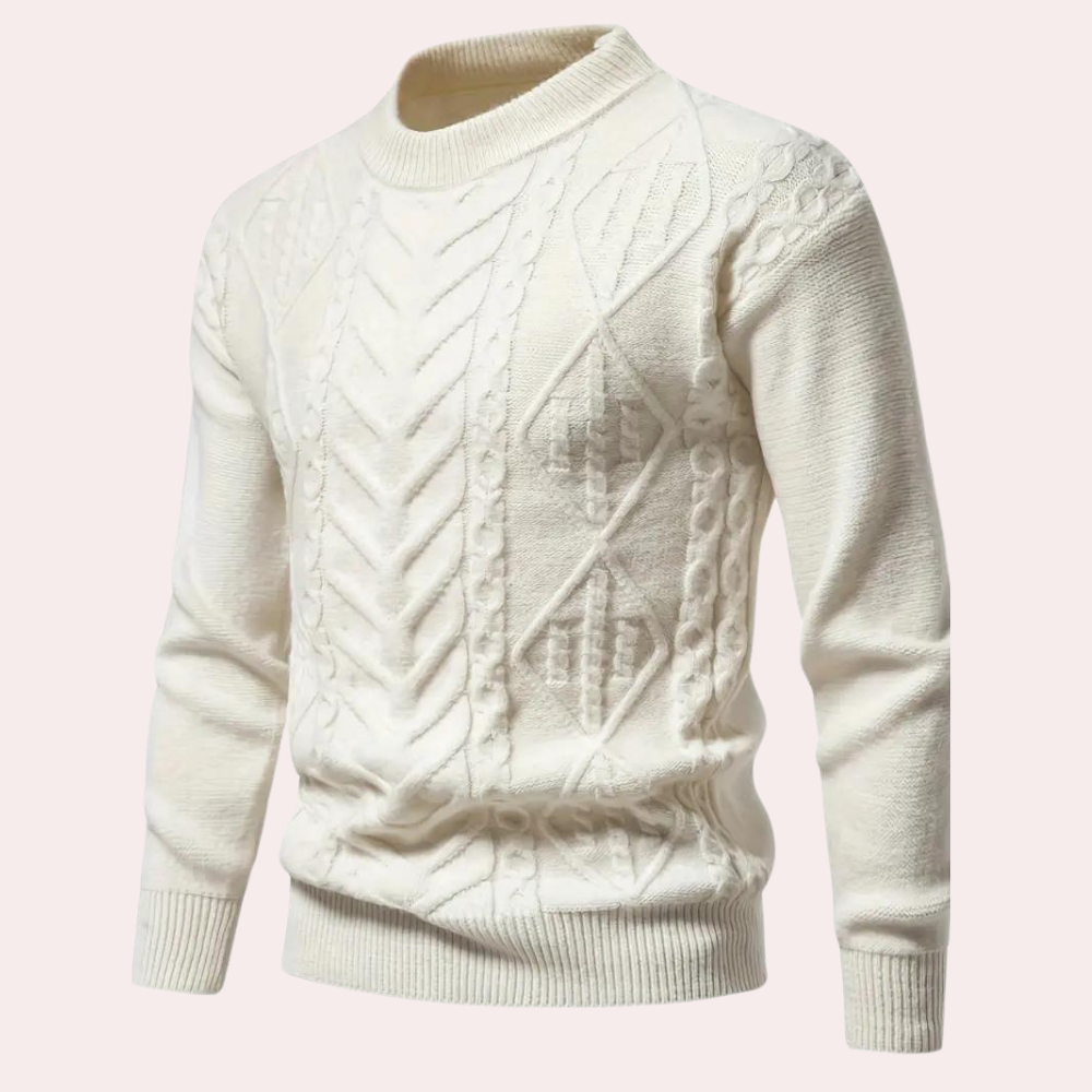Mathias™ - Pull à col rond torsadé