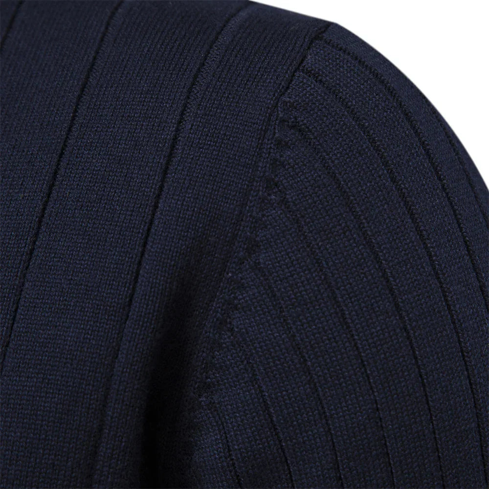 Torino™ – Pull zippé côtelé chic