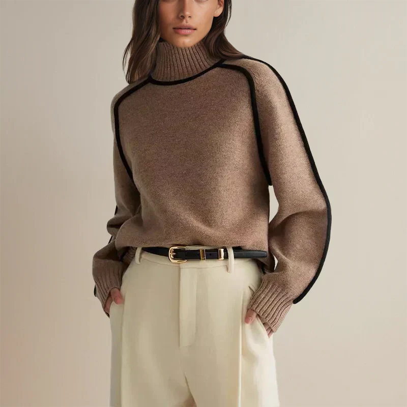 Bruna™ - Pull col roulé élégant et doux