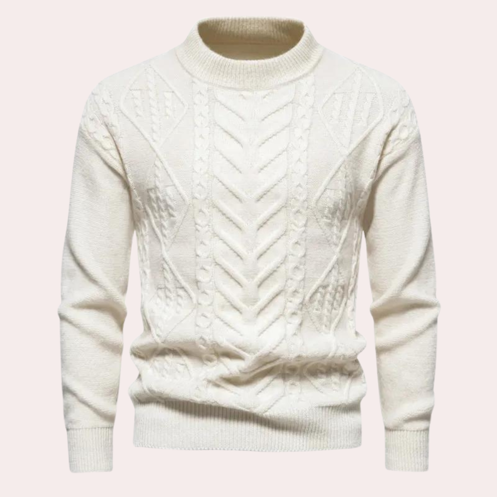 Mathias™ - Pull à col rond torsadé