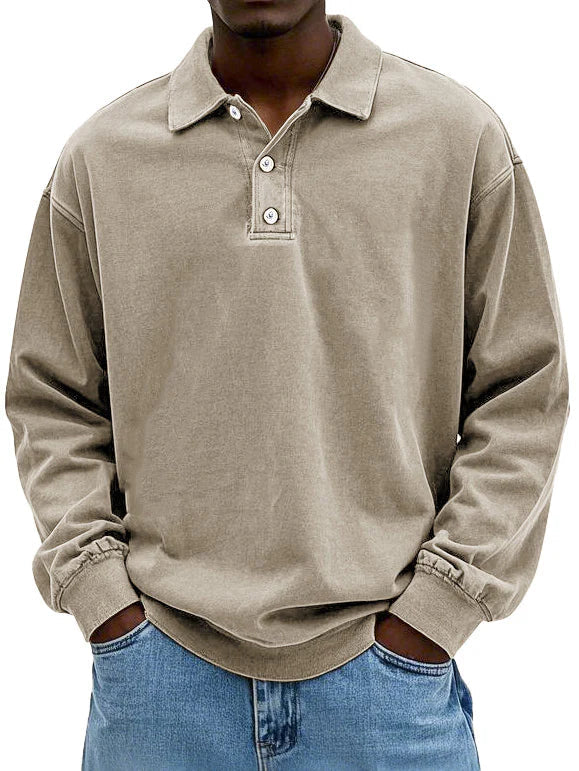 Nicolas™ - Polo vintage à manches longues